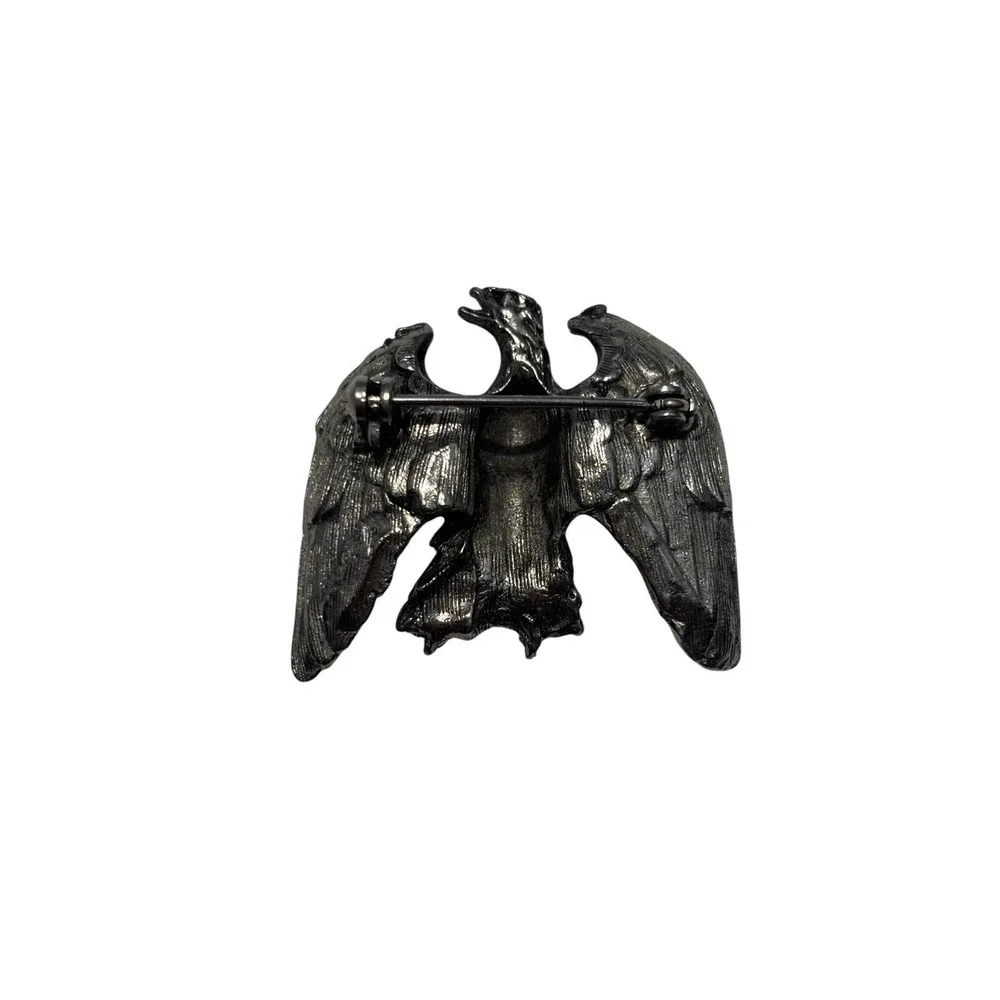 Vintage Silver Tone Legionary Eagle Roman Aguila Spread Wings Eagle Brooch Pin